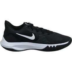 Buty do chodzenia męskie Nike Precision V. Czarne buty sportowe męskie Nike, na wiosnę, bez wzorów, z materiału, bez zapięcia, trekkingowe. Za 419.00 zł.