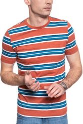 MUSTANG Alex C y/d stripes 1009526 11678. T-shirty męskie Mustang, m, bez wzorów, bez kołnierzyka, bez ramiączek. W wyprzedaży za 39.99 zł.