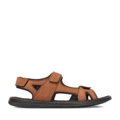 Sandały Lasocki. Brązowe sandały męskie Lasocki, bez wzorów, bez zapięcia. Za 149.99 zł.