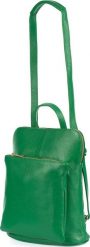 Beltimore Skórzany plecak damski torba 2w1 elegancki A4 włoski pojemny zielony Vera Pelle S40. Zielone plecaki damskie Beltimore, bez wzorów, eleganckie. Za 249.99 zł.