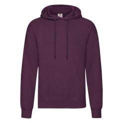 Męska Klasyczna Bluza Z Kapturem. Brązowe bluzy sportowe męskie fruit of the loom, m, bez wzorów, z kapturem. Za 99.99 zł.