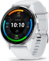 Zegarek sportowy Garmin Venu 3 Biało-srebrny (010-02784-00). Białe zegarki sportowe Garmin, bez wzorów, srebrne. Za 1,699.00 zł.