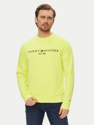 Tommy Hilfiger Bluza Logo MW0MW11596 Żółty Regular Fit. Żółte bluzy męskie Tommy Hilfiger, m, bez wzorów, z syntetyku, bez ramiączek, bez kaptura. Za 229.99 zł.