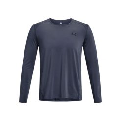 Koszulka fitness męska Under Armour Armourprint z długim rękawem. Szare bluzy męskie Under Armour, m, bez wzorów, sportowe, bez ramiączek, bez kaptura. Za 129.99 zł.