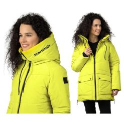 Płaszczyk kurtka turystyczna Hannah Rebeca. Żółte kurtki sportowe damskie Hannah, bez wzorów, bez ramiączek, bez kaptura, trekkingowe. W wyprzedaży za 329.90 zł.