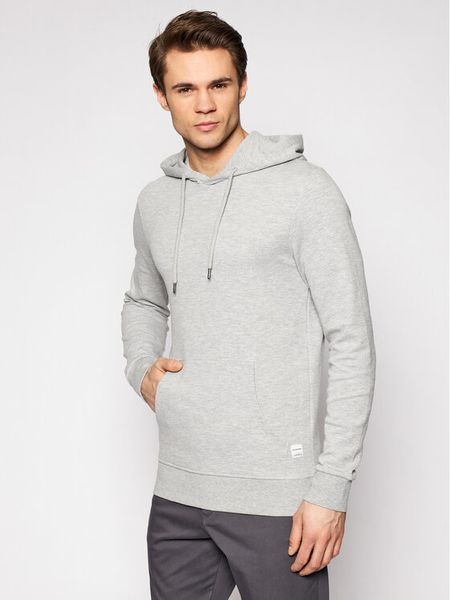 Jack & Jones Bluza Basic 12182537 Szary Regular Fit. Szare bluzy męskie Jack & Jones, m, bez wzorów, z bawełny, bez ramiączek, bez kaptura. Za 129.99 zł.