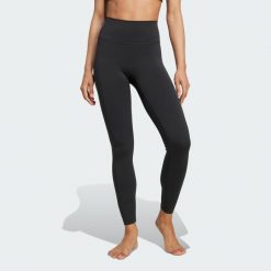 Legginsy All Me 7/8. Brązowe legginsy damskie Adidas, bez wzorów, z materiału. Za 279.00 zł.