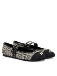 KARL LAGERFELD Baleriny Karo KL40128 Czarny. Czarne balerinki damskie KARL LAGERFELD, bez wzorów, z syntetyku, bez obcasa, bez zapięcia. Za 695.99 zł.