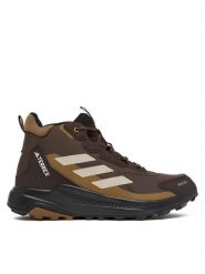 Adidas Trekkingi Terrex Anylander Mid Rain.Rdy Hiking Shoes KJ0862 Brązowy. Brązowe botki męskie Adidas, bez wzorów, z materiału, bez obcasa, bez zapięcia. Za 439.99 zł.