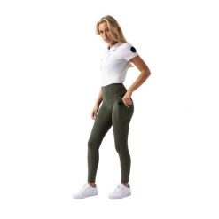 Damskie legginsy jeździeckie z pełną przyczepnością Horze Gillian. Zielone legginsy damskie HORZE, bez wzorów, z elastanu. Za 282.00 zł.