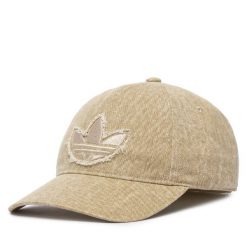 Czapka z daszkiem adidas. Brązowe czapki damskie Adidas, bez wzorów, z denimu. Za 119.99 zł.