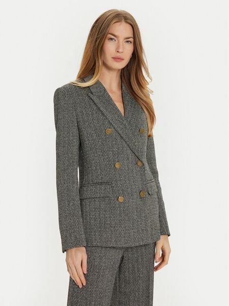 ViCOLO Marynarka TS0511 Szary Regular Fit. Szare marynarki i żakiety damskie ViCOLO, bez wzorów, z syntetyku, bez kołnierzyka, bez ramiączek. Za 429.99 zł.