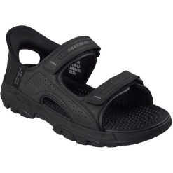 Sandały męskie Skechers Tresmen Reece. Czarne sandały męskie Skechers, bez wzorów, z materiału, bez zapięcia. Za 490.00 zł.
