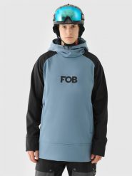 4F Długa bluza snowboardowa z softshellu membrana 5000 męska - granatowa XXL. Niebieskie bluzy męskie 4F, na zimę, m, bez wzorów, z dzianiny, z kapturem, narciarskie. W wyprzedaży za 199.99 zł.