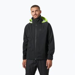 Kurtka żeglarska męska Helly Hansen HP Foil Shell 2.0. Czarne kurtki męskie Helly Hansen, m, bez wzorów, sportowe, bez kaptura. Za 1,329.00 zł.