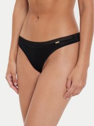 Gossard Stringi 6276 Czarny. Czarne majtki damskie Gossard, z syntetyku. Za 59.99 zł.