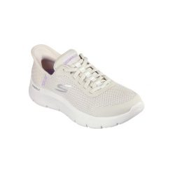 Buty SKECHERS GO WALK FLEX GRAND ENTRY Beżowy. Białe obuwie sportowe damskie Skechers, bez wzorów, bez zapięcia, trekkingowe, Skechers Sport. Za 299.99 zł.