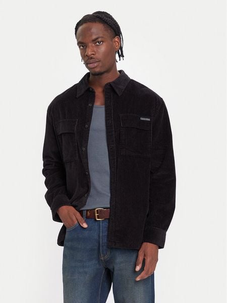 Calvin Klein Jeans Koszula LV04RD106G Czarny Relaxed Fit. Czarne koszule męskie Calvin Klein Jeans, m, bez wzorów, z bawełny, bez kołnierzyka, bez ramiączek. Za 469.99 zł.
