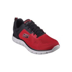 Buty SKECHERS TRACK Czerwony. Czerwone komplety dresowe męskie Skechers, m, bez wzorów, z materiału. Za 256.60 zł.