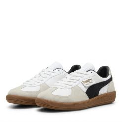 Buty do chodzenia damskie Puma Palermo Lth. Białe obuwie trekkingowe damskie Puma, z materiału, bez zapięcia. Za 229.00 zł.