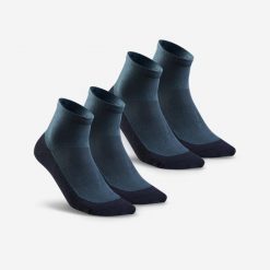 Skarpety turystyczne Quechua Hike 50 Mid x2. Niebieskie skarpetki damskie QUECHUA, bez wzorów, z bawełny. Za 21.99 zł.
