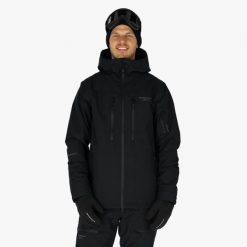 Kurtka narciarska męska Swedemount Freeride Jacket wodoodporna. Czarne kurtki sportowe męskie SWEDEMOUNT, na zimę, m, bez wzorów, bez kaptura, narciarskie. Za 899.99 zł.