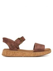 Skechers Sandały Bobs Sun Vibe 114423/CHOC Brązowy. Brązowe sandały damskie Skechers, bez wzorów, ze skóry, bez obcasa, na płaskiej podeszwie, bez zapięcia. Za 289.99 zł.