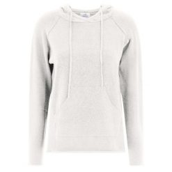 Sweter Z Kapturem Deha Damskie. Białe swetry nierozpinane damskie Deha, m, bez wzorów, z materiału, klasyczne, bez kołnierzyka, bez ramiączek. Za 502.99 zł.