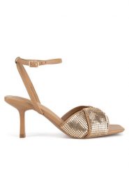 JENNY Sandały R25SS01647 Brązowy. Brązowe sandały damskie Jenny, bez wzorów, z materiału, bez obcasa, na szpilce, bez zapięcia. Za 119.99 zł.