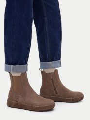 Go Soft Botki WS5586-07 Beżowy. Brązowe botki damskie GO SOFT, bez wzorów, ze skóry, bez obcasa, na płaskiej podeszwie, bez zapięcia. Za 179.99 zł.