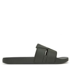 Klapki Calvin Klein. Brązowe klapki męskie Calvin Klein, bez wzorów, bez zapięcia. Za 149.99 zł.