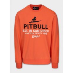 Bluza męska Pitbull SURFING DOG. Czerwone bluzy męskie PITBULL, l, bez wzorów, bez ramiączek, bez kaptura. Za 199.99 zł.