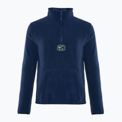 Bluza męska Nike Swoosh Air Polar Fleece Half Zip Top. Niebieskie bluzy sportowe męskie Nike, m, bez wzorów, z polaru, bez kaptura. Za 319.99 zł.