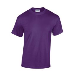 Ciężka Bawełniana Koszulka Unisex Dla Dorosłych. Fioletowe bluzki damskie GILDAN, xl, bez wzorów, z bawełny, sportowe, bez kołnierzyka, bez ramiączek. Za 30.99 zł.