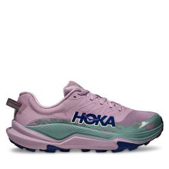 Buty do biegania Hoka. Czerwone obuwie sportowe damskie HOKA, bez wzorów, bez zapięcia, do biegania. Za 649.99 zł.