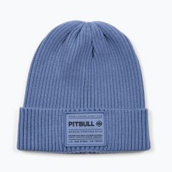 Czapka zimowa Pitbull Beanie Dock. Niebieskie czapki damskie PITBULL, na zimę, bez wzorów, z materiału, sportowe. Za 62.99 zł.
