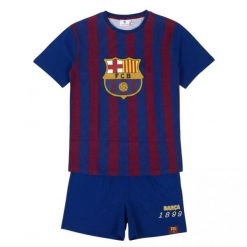 FC Barcelona piżama męska wielokolorowa. Niebieskie piżamy męskie FC BARCELONA, m, bez wzorów, z bawełny, bez kołnierzyka, bez ramiączek, krótkie. Za 129.00 zł.