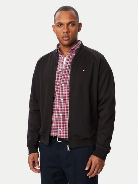 Tommy Hilfiger Bluza Essential MW0MW44934 Czarny Regular Fit. Czarne bluzy męskie Tommy Hilfiger, m, bez wzorów, z bawełny, bez ramiączek, bez kaptura. Za 649.99 zł.