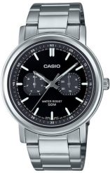 ZEGAREK MĘSKI CASIO MTP-E335D-1E (zd274a) + BOX. Zegarki męskie Casio, bez wzorów. Za 548.97 zł.