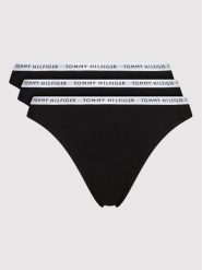 Tommy Hilfiger Komplet fig UW0UW02828 Czarny. Czarne majtki damskie Tommy Hilfiger, z bawełny. Za 129.99 zł.
