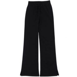 Spodnie damskie Champion Flare. Czarne spodnie dresowe damskie Champion, bez wzorów, z dresówki, casualowe, na fitness i siłownię. Za 190.25 zł.