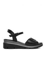 Lasocki Sandały CEO-EST-ETNA-06 Czarny. Czarne sandały damskie Lasocki, bez wzorów, ze skóry, bez obcasa, na koturnie, bez zapięcia. Za 179.99 zł.
