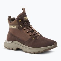 Buty męskie CATerpillar Colorado Sneaker. Brązowe buty zimowe męskie CATERPILLAR, bez wzorów, bez obcasa, bez zapięcia. Za 419.99 zł.