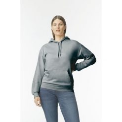 Bluza z kapturem Gildan Midweight Softstyle. Szare bluzy damskie GILDAN, m, bez wzorów, z bawełny, klasyczne, bez ramiączek, z kapturem. Za 114.80 zł.