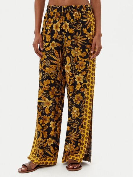 Selmark Spodnie palazzo BM275 Czarny Relaxed Fit. Czarne spodnie materiałowe damskie Selmark, bez wzorów, z materiału. Za 129.99 zł.