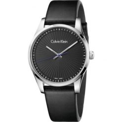 PROMOCJA ZEGAREK CALVIN KLEIN K8S211C1. Czarne zegarki męskie Calvin Klein, bez wzorów, ze skóry, szklane. W wyprzedaży za 719.00 zł.