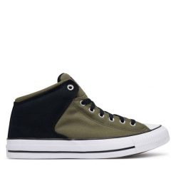 Trampki Converse. Zielone trampki męskie Converse, bez wzorów, retro, bez zapięcia. Za 329.99 zł.