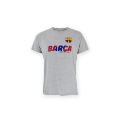 FC Barcelona dorosły szary T-shirt. Szare bluzki damskie FC BARCELONA, bez wzorów, sportowe, bez kołnierzyka, bez ramiączek. Za 126.26 zł.