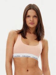 Calvin Klein Underwear Biustonosz top 0000F3785E Pomarańczowy. Brązowe biustonosze Calvin Klein Underwear, l, bez wzorów, z bawełny, bez kołnierzyka, bez ramiączek. Za 109.99 zł.