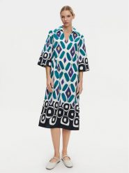 Luisa Spagnoli Sukienka codzienna Prudenza 542073 Kolorowy Loose Fit. Sukienki damskie Luisa Spagnoli, na co dzień, s, bez wzorów, z bawełny, bez kołnierzyka, bez ramiączek, proste. Za 1,109.00 zł.